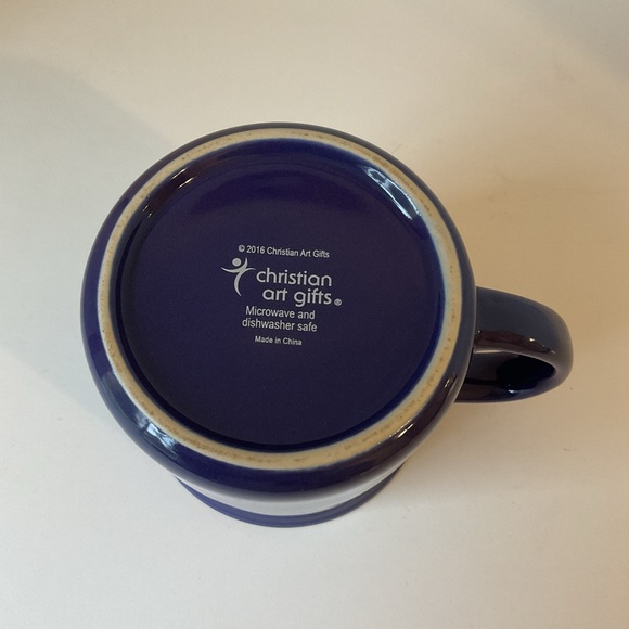 Be Still and Know Blue Ceramic Camp-style Coffee Mug - Psalm 46:10 - Picture 11 of 13